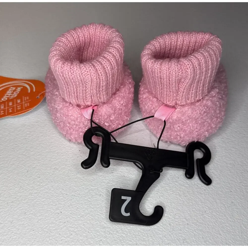 Wonder Nation Baby Girl Rainbow Slippers Pink, Size 2